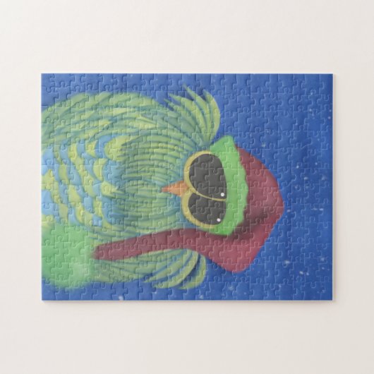 Schönes Ei mit Weihnachtsmannmütze Puzzle (Horizontal)