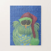 Schönes Ei mit Weihnachtsmannmütze Puzzle (Vertikal)