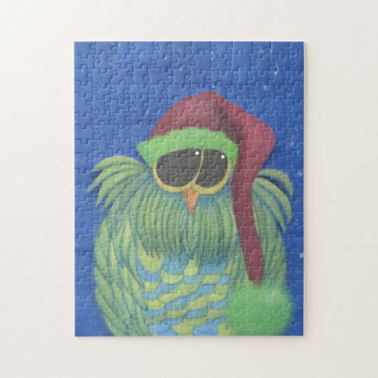 Schönes Ei mit Weihnachtsmannmütze Puzzle (Vertikal)