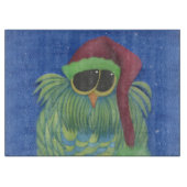 Schönes Ei mit Weihnachtsmannmütze Schneidebrett (Vorderseite)