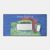 Schönes Ei mit Weihnachtsmannmütze Schreibtischunterlage (Tastatur & Maus)