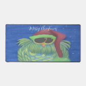 Schönes Ei mit Weihnachtsmannmütze Schreibtischunterlage (Vorderseite)