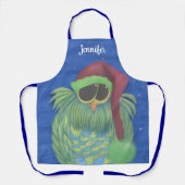 Schönes Ei mit Weihnachtsmannmütze Schürze (Vorderseite)