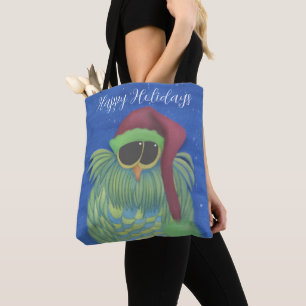 Schönes Ei mit Weihnachtsmannmütze Tasche