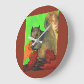 schönes Eichhörnchen Große Wanduhr (Winkel)