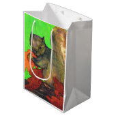 schönes Eichhörnchen Mittlere Geschenktüte (Vorderseite Schrägansicht)