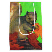 schönes Eichhörnchen Mittlere Geschenktüte (Rückseite)