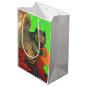 schönes Eichhörnchen Mittlere Geschenktüte (Rückseite Schrägansicht)