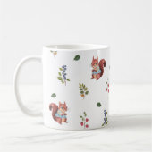 Schönes Eichhörnchen und Waldberries Muster Kaffeetasse (Links)