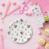 Schönes Eichhörnchen und Waldberries Muster Pappteller (Party)