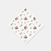 Schönes Eichhörnchen und Waldberries Muster Serviette (Ecke)