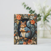 Schönes Eichhörnchen William Morris Inspiriert Postkarte (Stehend Vorderseite)