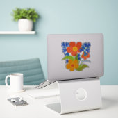 Schönes einfaches Blumendesign im Sommer Aufkleber (Laptop auf Schreibtisch)