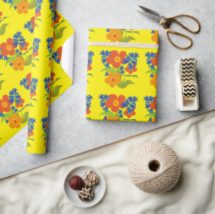 Schönes einfaches Blumendesign im Sommer Geschenkpapier