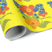 Schönes einfaches Blumendesign im Sommer Geschenkpapier (Rolleneckpunkt)