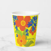 Schönes einfaches Blumendesign im Sommer Pappbecher (Vorderseite)