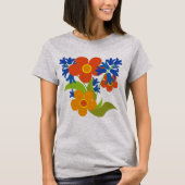 Schönes einfaches Blumendesign im Sommer T-Shirt (Vorderseite)