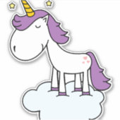 Schönes Einhorn Aufkleber (Vorderseite)