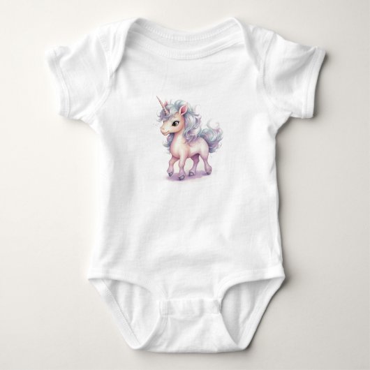 Schönes Einhorn, Girl-Geschenk Baby Strampler (Vorderseite)