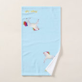 Schönes Einhorn & Kalligraphie in Pastellfarben Badhandtuch Set (Handtuch)