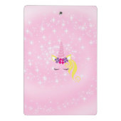 Schönes Einhorn Mini Klemmbrett (Rückseite)