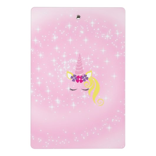 Schönes Einhorn Mini Klemmbrett (Rückseite)