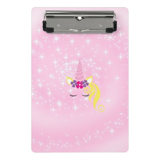 Schönes Einhorn Mini Klemmbrett (Vorderseite)