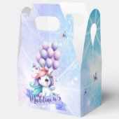 Schönes Einhorn mit Balloons Gefallen Box Geschenkschachtel (Offen)