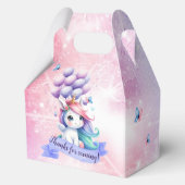 Schönes Einhorn mit Balloons Gefallen Box Geschenkschachtel (Rückseite)