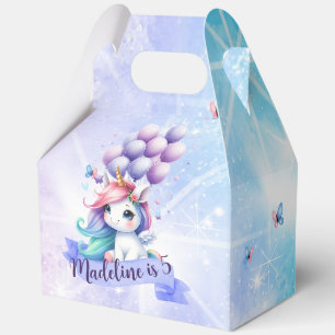 Schönes Einhorn mit Balloons Gefallen Box Geschenkschachtel