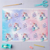 Schönes Einhorn mit Balloons Gewebe Papier (Basteln)