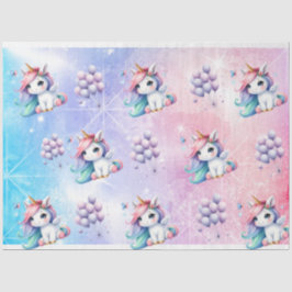 Schönes Einhorn mit Balloons Gewebe Papier