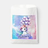 Schönes Einhorn mit Balloons Papier Gefallen Tasch Geschenktütchen (Vorderseite)