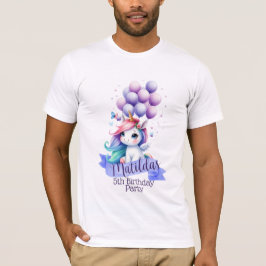 Schönes Einhorn mit Balloons Vaters T - Shirt