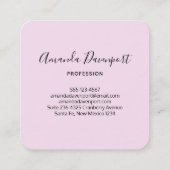 Schönes Einhorn mit Regenbogenmane Quadratische Visitenkarte (Rückseite)