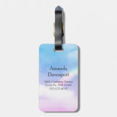 Schönes Einhorn mit Regenbogenmane und Schwanz Gepäckanhänger (Rückseite vertikal)