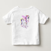 Schönes Einhorn mit Regenbogenmane und Schwanz Kleinkind T-shirt (Rückseite)