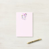 Schönes Einhorn mit Regenbogenmane und Schwanz Post-it Klebezettel (Auf Schreibtisch)