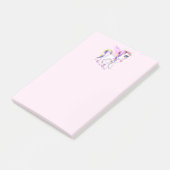 Schönes Einhorn mit Regenbogenmane und Schwanz Post-it Klebezettel (angewinkelt)