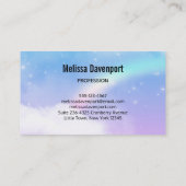 Schönes Einhorn mit Regenbogenmane Visitenkarte (Rückseite)