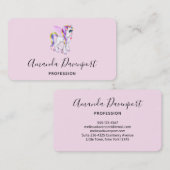 Schönes Einhorn mit Regenbogenmane Visitenkarte (Vorne/Hinten)