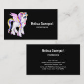 Schönes Einhorn mit Regenbogenmane Visitenkarte (Vorne/Hinten)