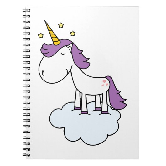 Schönes Einhorn Notizblock (Vorderseite)