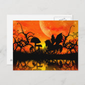 Schönes Einhorn Postkarte (Vorne/Hinten)