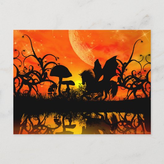 Schönes Einhorn Postkarte (Vorderseite)