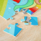 Schönes Einhorn, Regenbogen & Stars Jigsaw Puzzle (Seite)