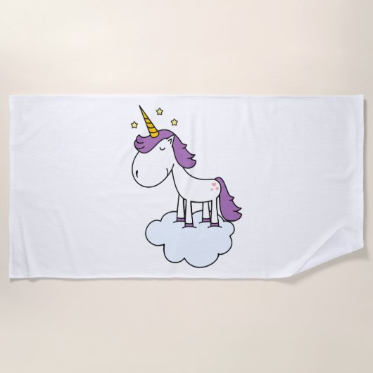Schönes Einhorn Strandtuch (Vorderseite)