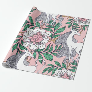 Schönes Einhorn- und kreisförmiges Ziermeer Geschenkpapier