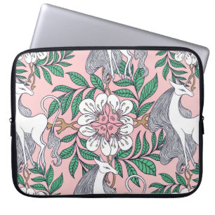 Schönes Einhorn- und kreisförmiges Ziermeer Laptopschutzhülle