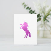 Schönes Einhorn - Wählen Sie die Hintergrundfarbe Postkarte (Stehend Vorderseite)